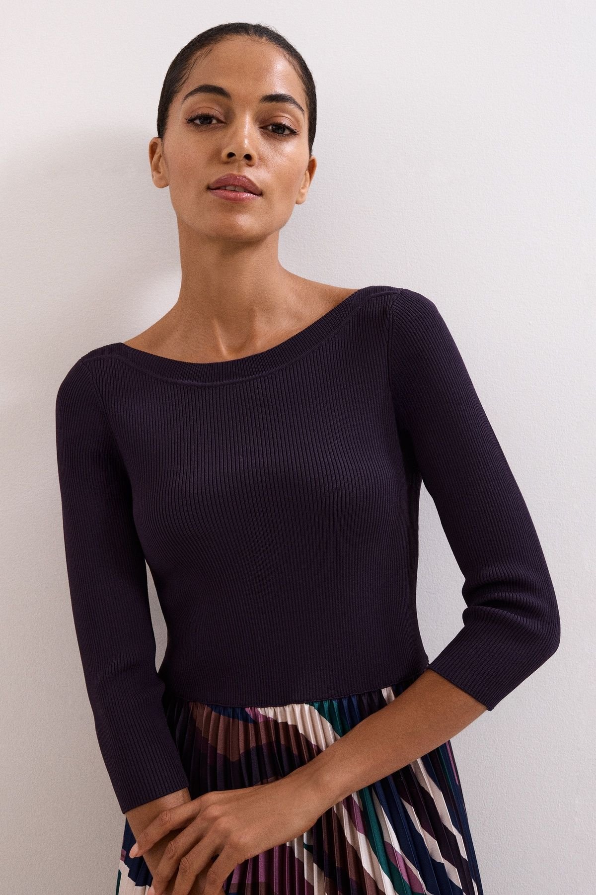 Phase Eight Phase Eight Women's Riley Woven Dress in Aubergine - 3