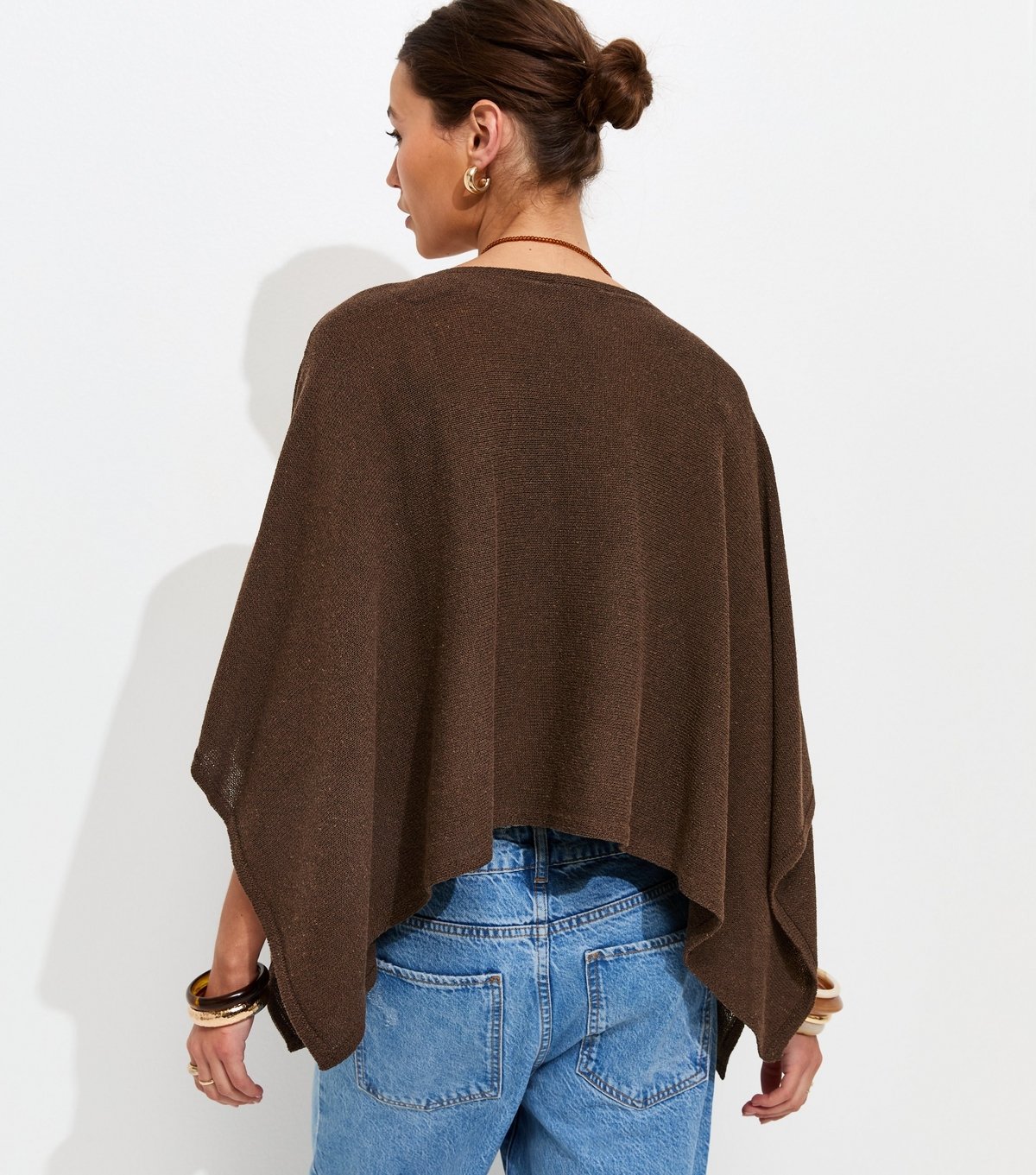 New Look Women's Dark Brown Draped Cape & Vest Top New Look - 4