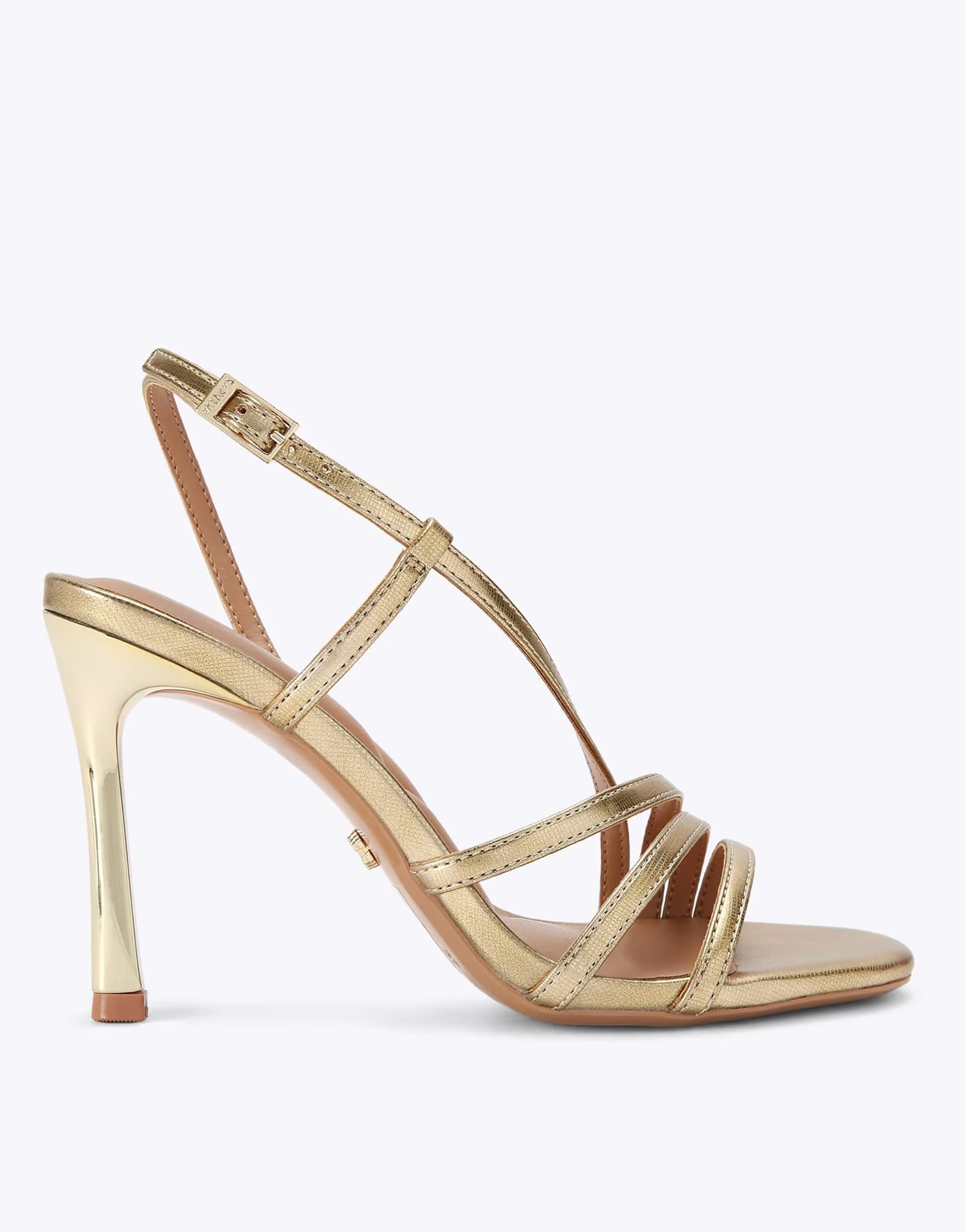 ASOS ASOS Gold Patent Leather High-Heeled Sandals