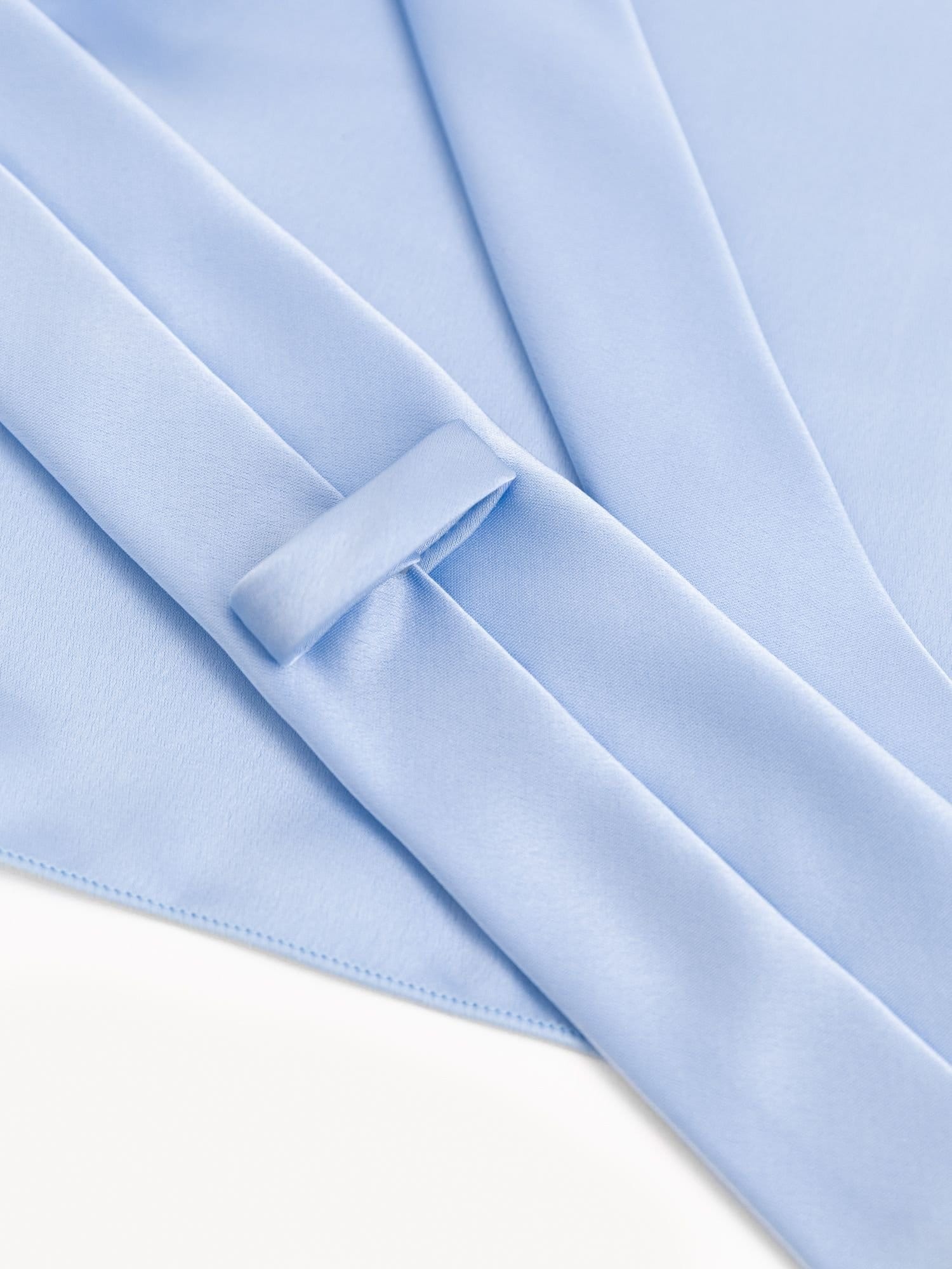 Maya Deluxe Maya Deluxe Men's Satin Tie Pocket Square Set in Light Blue - 4