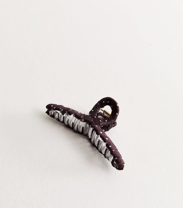 New Look Brown Polka Dot Knot Top Hair Claw Clip New Look - 3