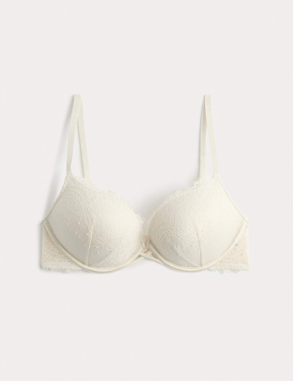 Marks & Spencer M&S Lace Double Boost Push-Up Plunge Bra (A-D) Ivory - 1