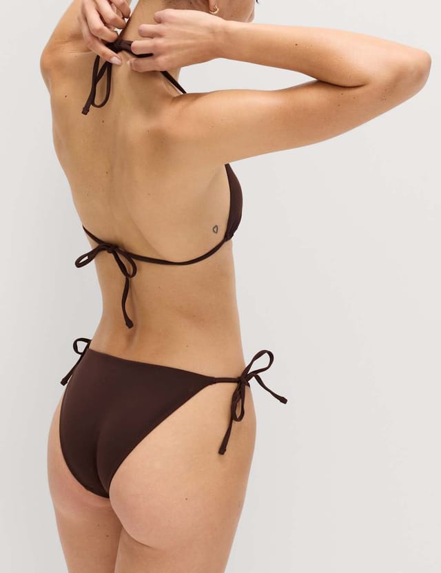 Marks & Spencer M&S Beaded Tie Side Bikini Bottoms Peat - 3