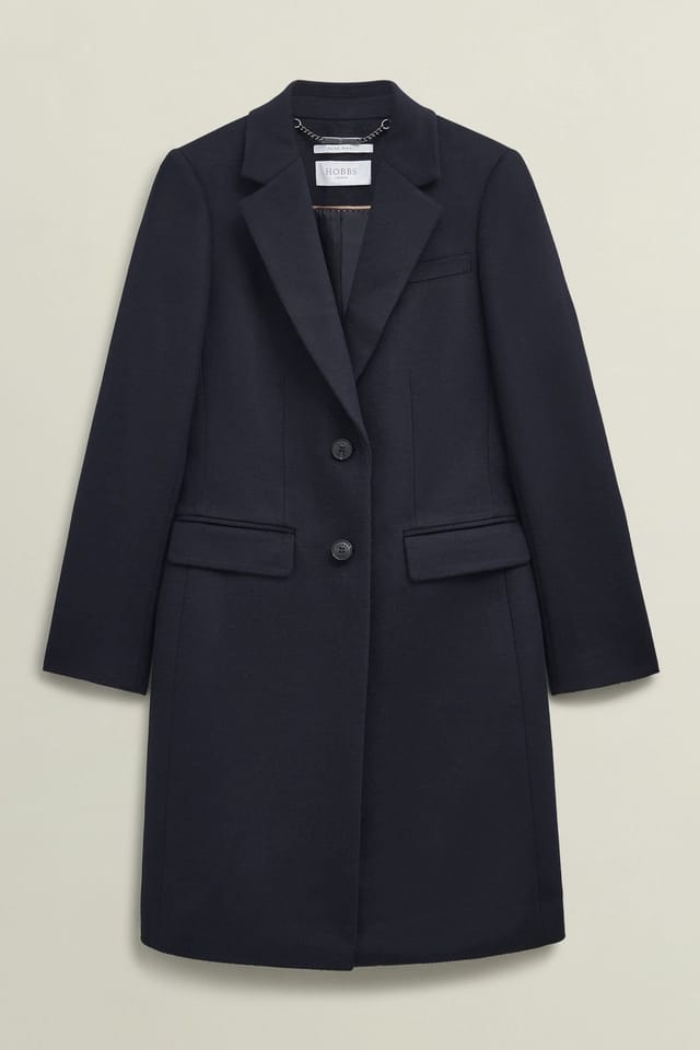 Hobbs London Hobbs London Women's Cavendish Wool Coat in Dark Navy - 2
