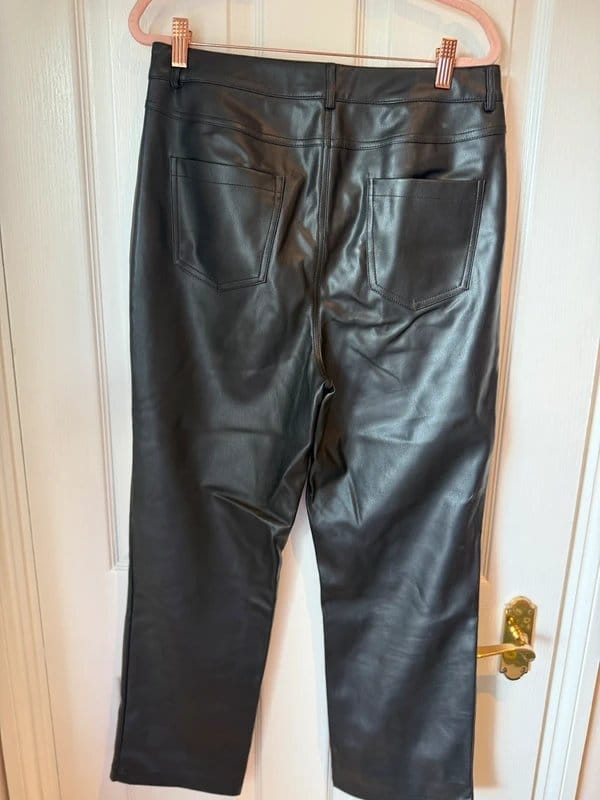 Never Fully Dressed Black Leather Trousers