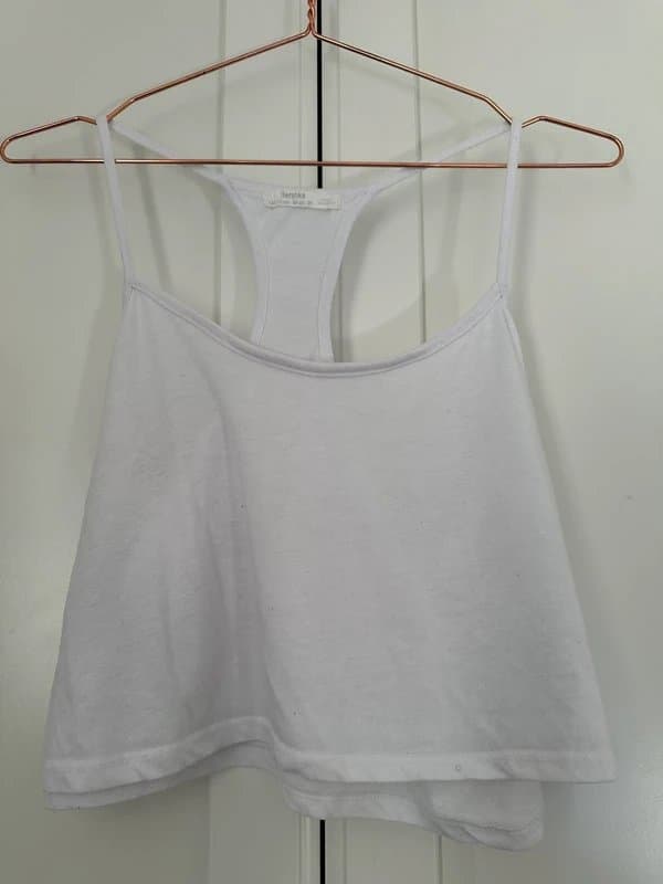 Bershka Bershka White Halter Neck Camisole UK10/12