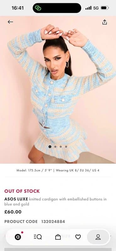 ASOS ASOS luxe knitted cardigan co ord