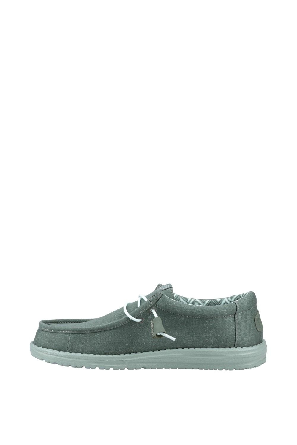 HEYDUDE HEYDUDE Men's Wally Canvas Shoe in Green - 4