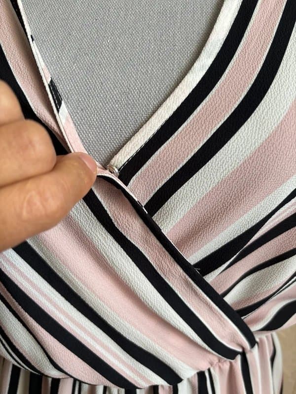 New Look New Look Playsuit Stripe V-neck size UK10