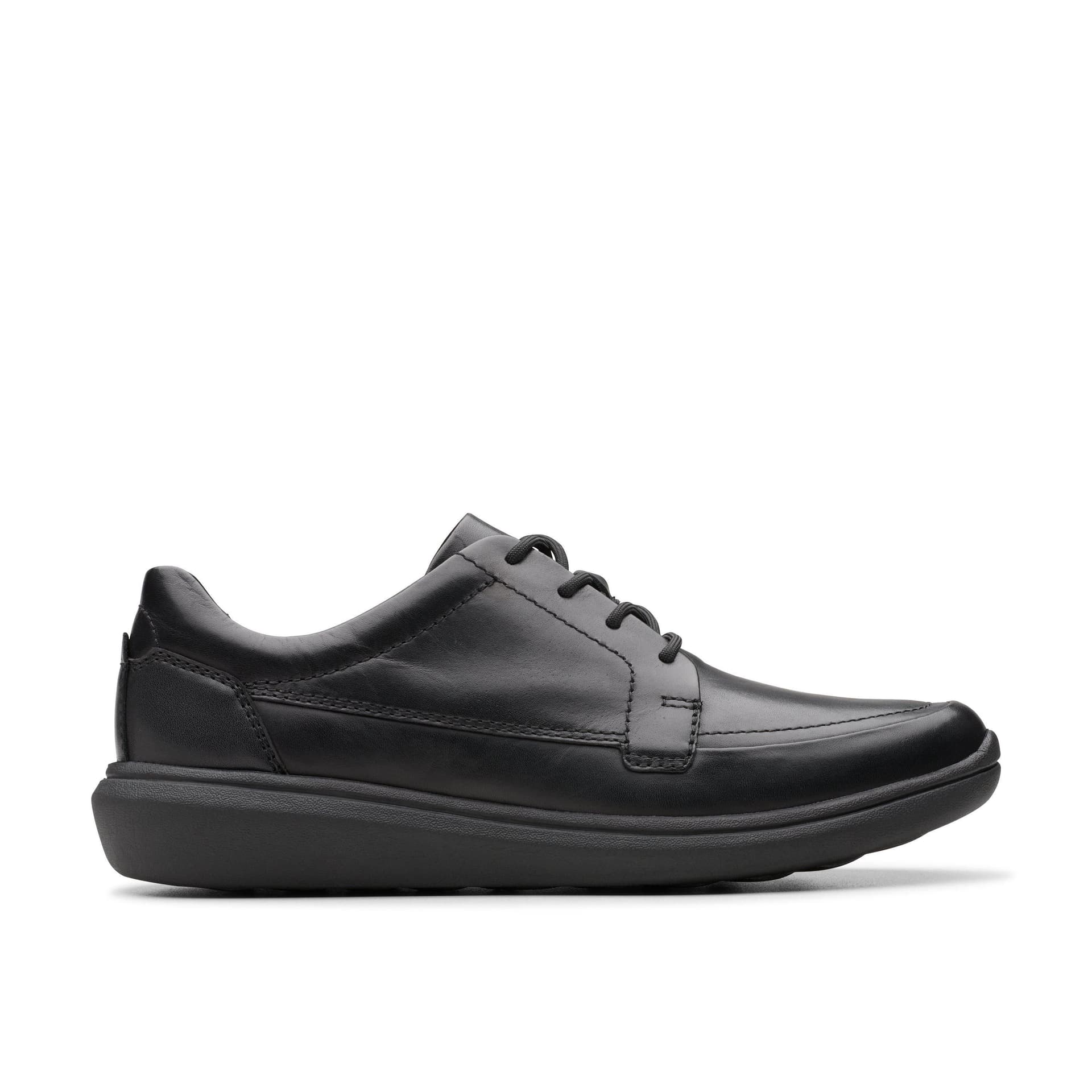 Clarks Clarks Men's Watchet Lace Black Leather Derby Shoes, Lace Up