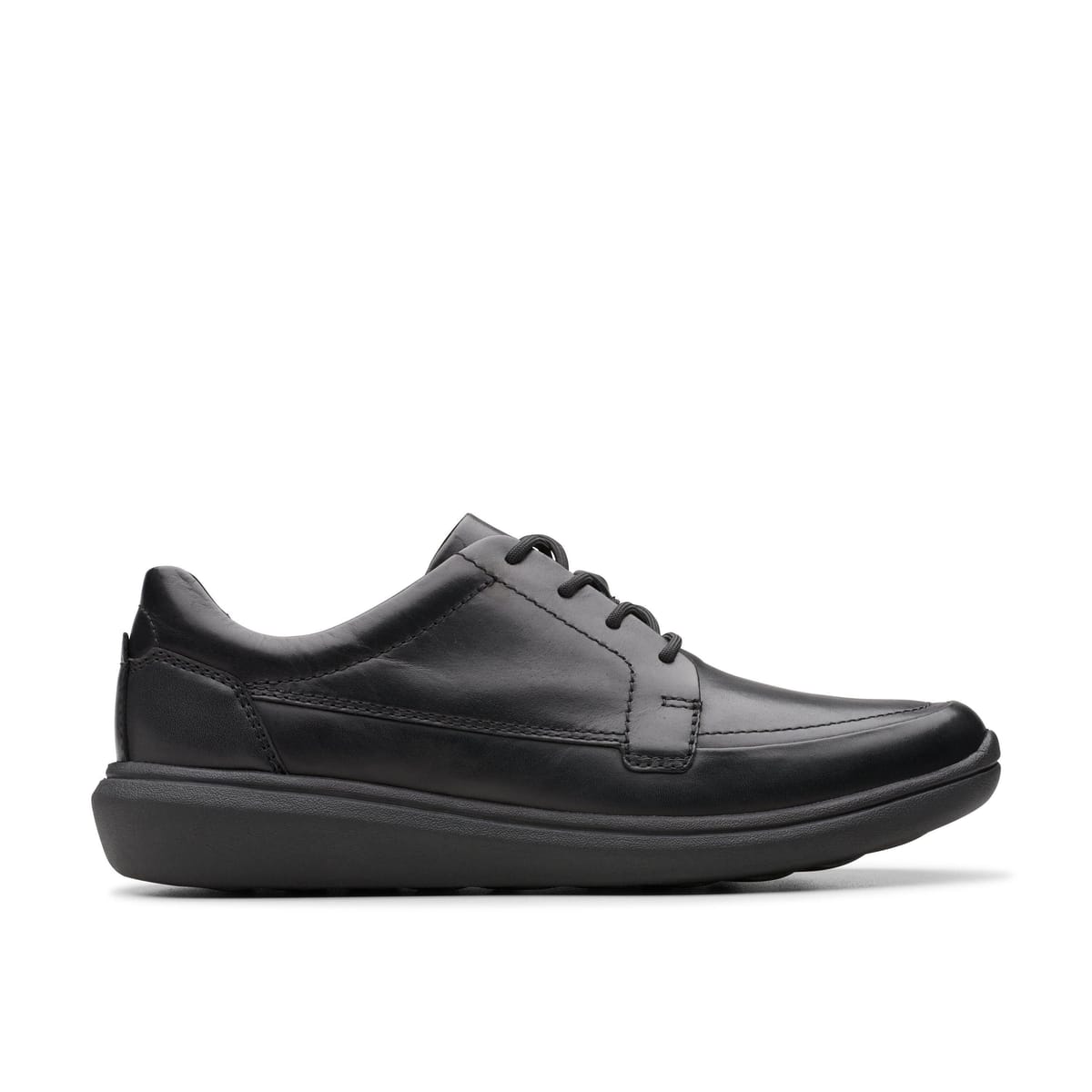 Clarks Clarks Men's Watchet Lace Black Leather Derby Shoes, Lace Up - 1