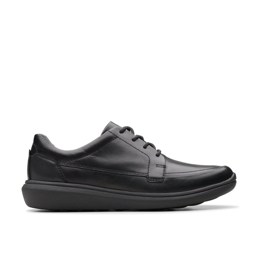 Clarks Clarks Men's Watchet Lace Black Leather Derby Shoes, Lace Up - 1