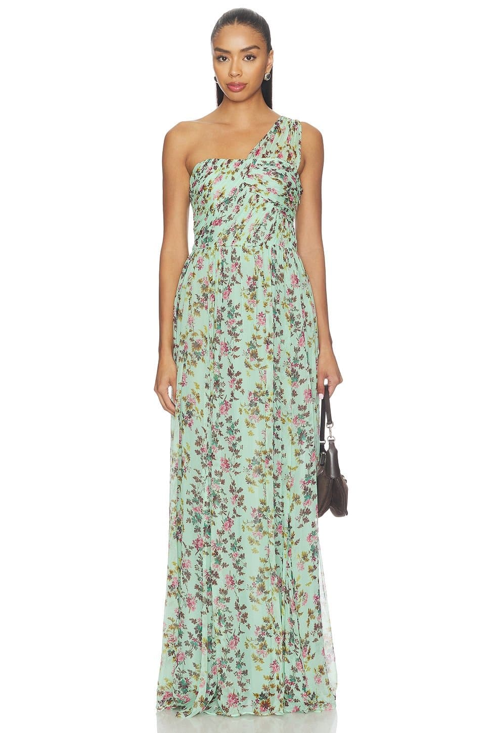 revolve Aureline Silk One Shoulder Gown