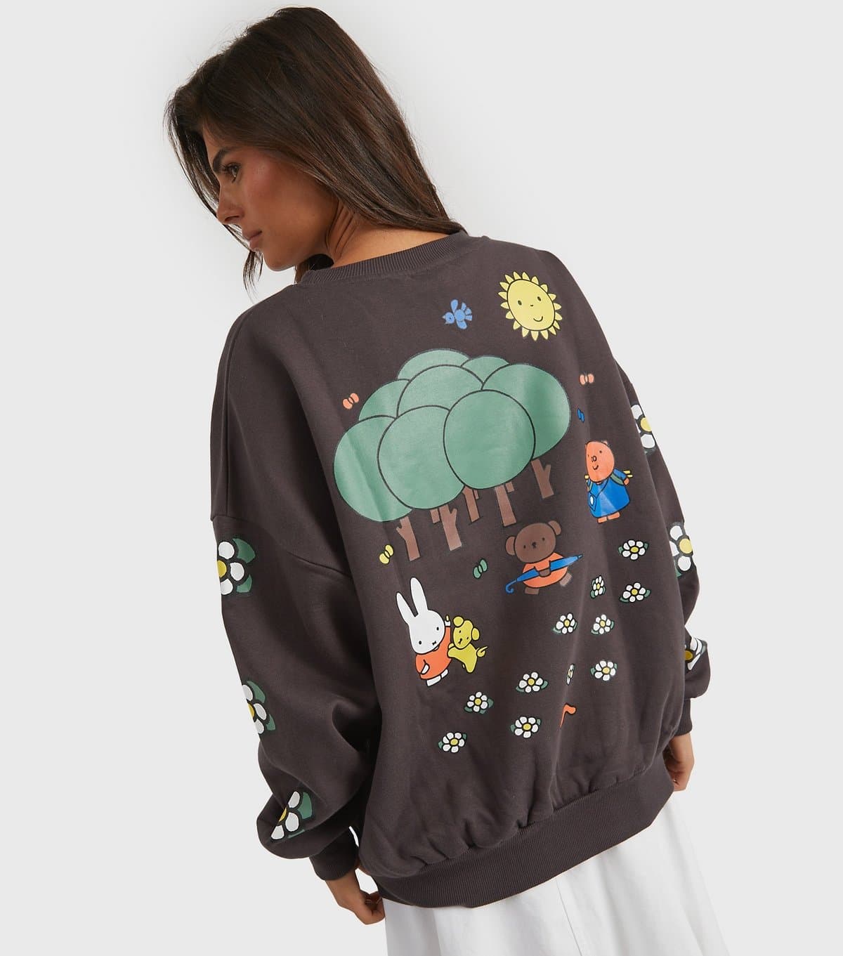 Skinnydip Women's Grey Miffy Print Sweatshirt Skinnydip New Look