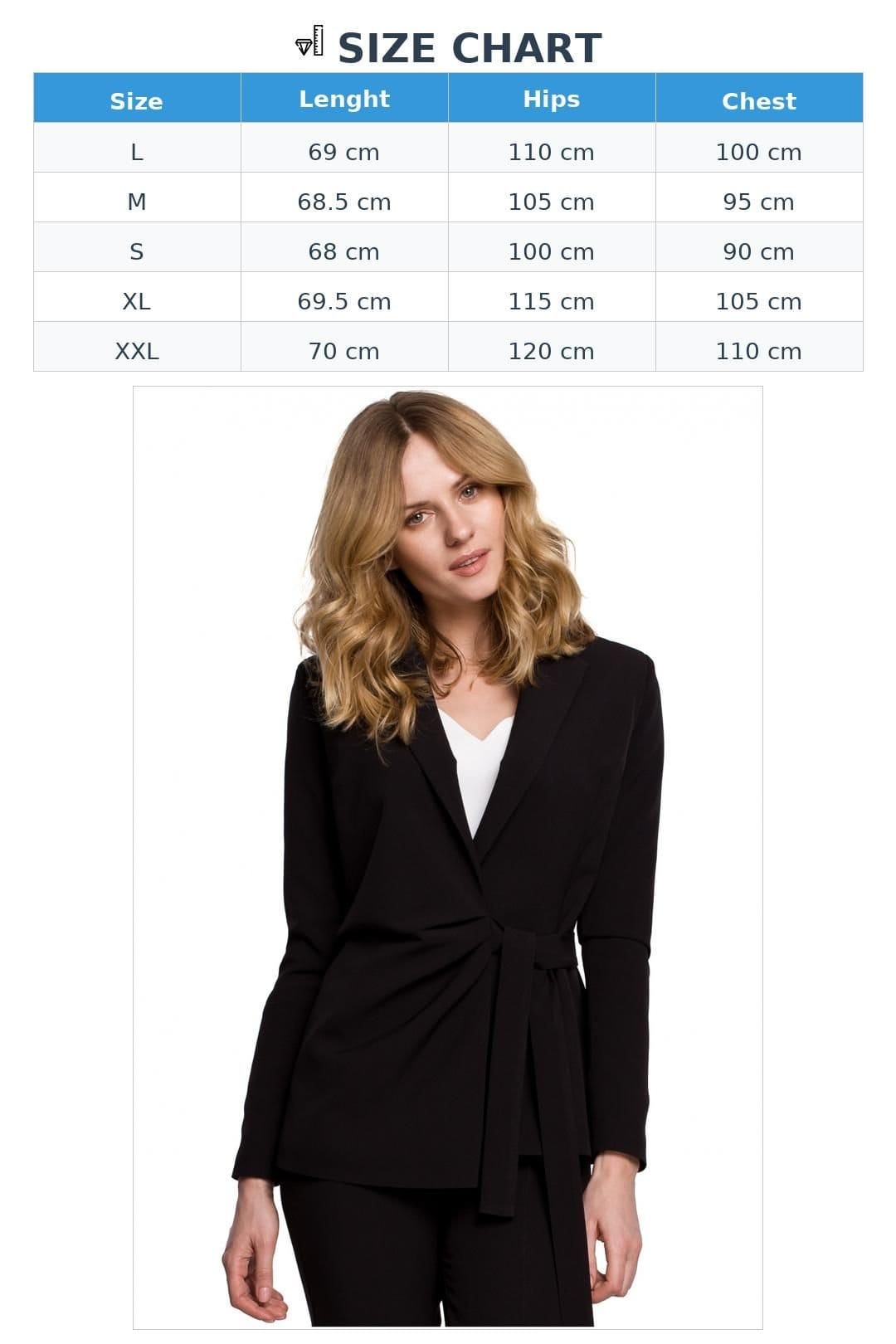 Love Lace Love Lace Women's Waist Pleated Side Binding Lined Jacket in Black - 4
