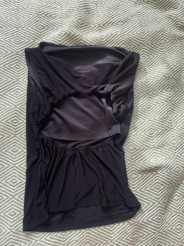 ASOS Design Backless black boat neck top