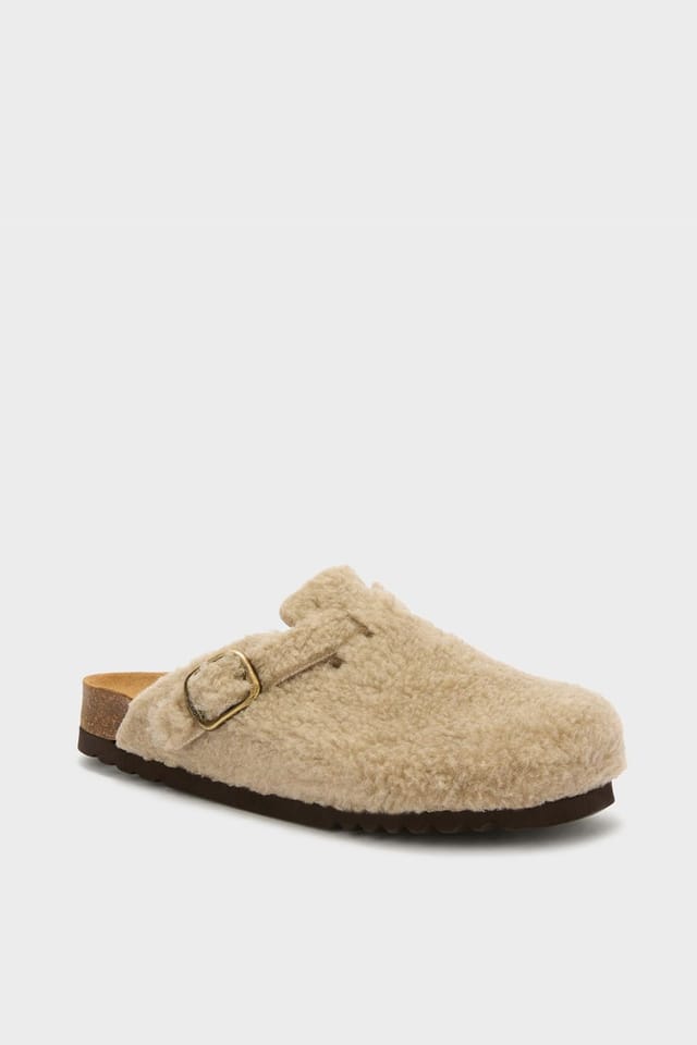 Scholl Scholl Women's Fae Faux Shearling Clog Taupe - 2