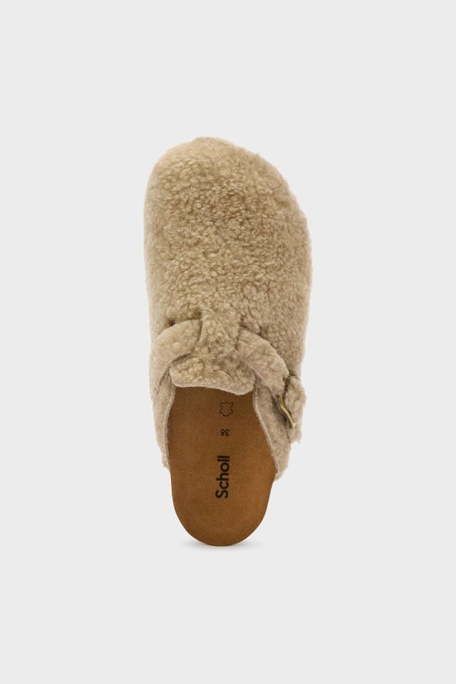 Scholl Scholl Women's Fae Faux Shearling Clog Taupe - 3