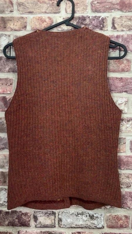 St Michael Vintage St Michael Sweater Vest Absolutely Gorgeous Floral Pattern Small Hole