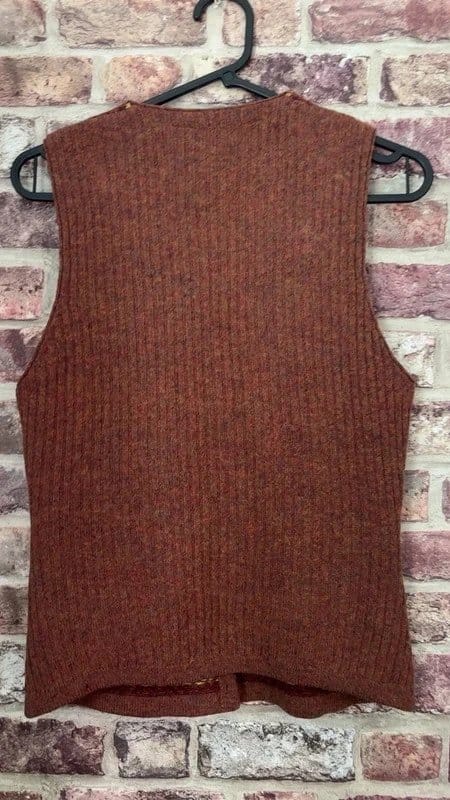 St Michael Vintage St Michael Sweater Vest Absolutely Gorgeous Floral Pattern Small Hole - 1