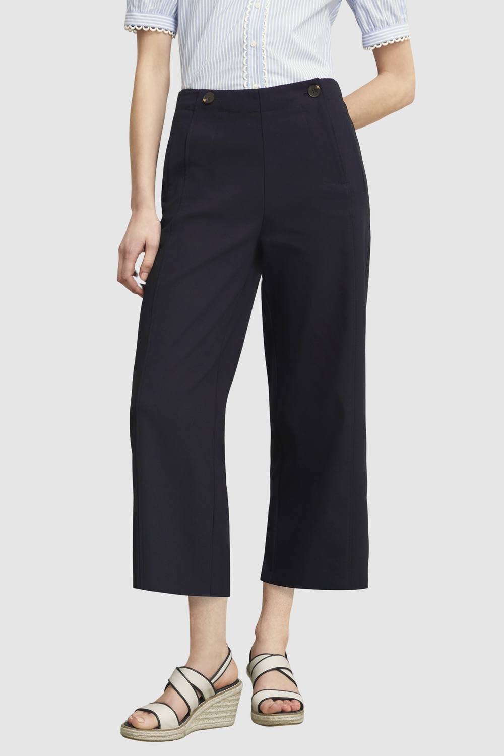 Hobbs London Hobbs London Women's Kimmi Cropped Trouser in Dark Navy - 4