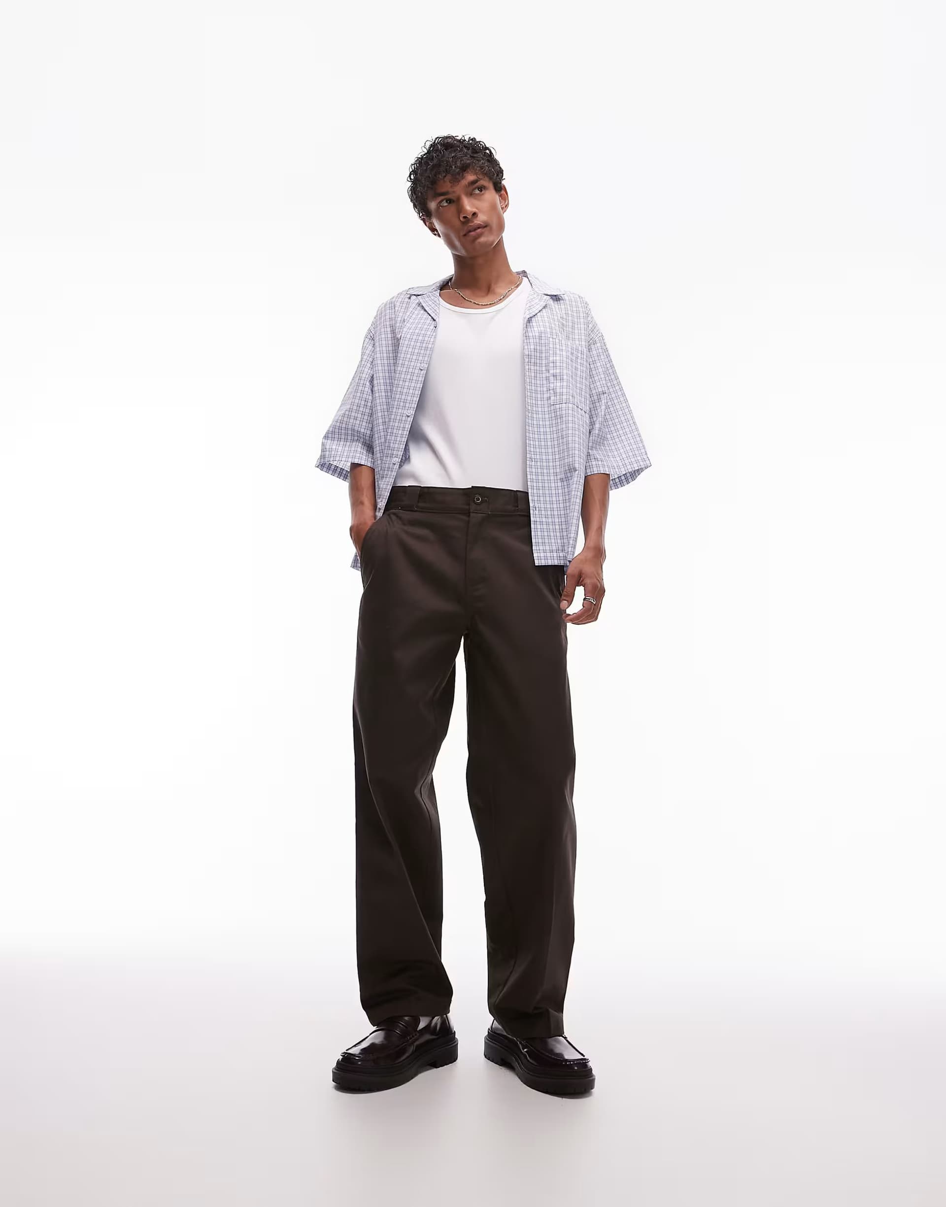 ASOS Dickies 247 loose baggy fit work trousers in dark brown