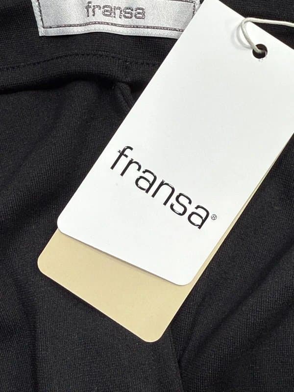 Fransa Fransa Womens Blazer Size M Black Short Suit Hilay Jacket 3/4 NEW EU40 RRP £40