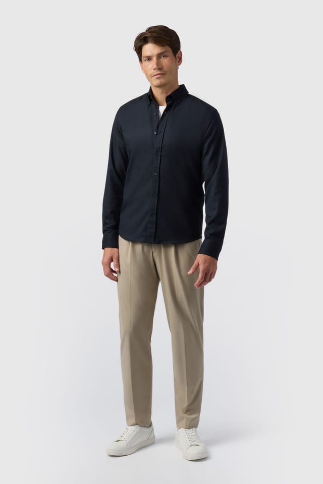 Melka Melka Men's Button Down Collar Overshirt in Navy - 2