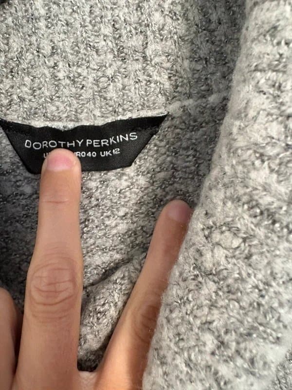 Dorothy Perkins Dorothy Perkins grey shirt jumper size 12