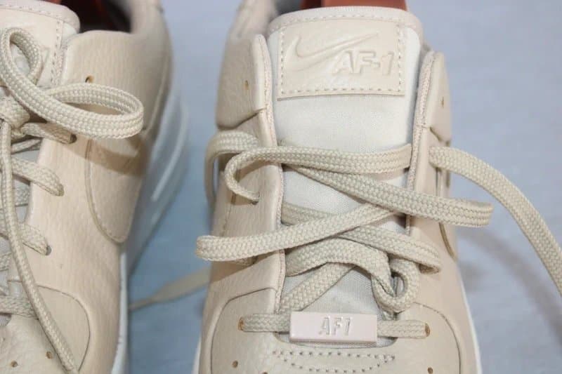 Nike Air Nike Air Force 1 Sage Low Trainers Women UK 6 Platform Beige Leather Very Good