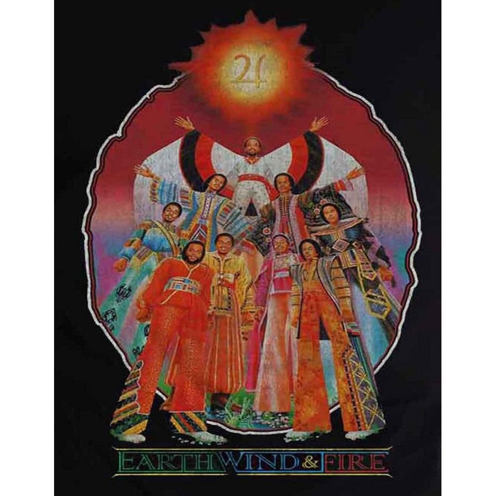 Earth Wind & Fire Earth Wind & Fire Men's Let´s Groove Back Print T-Shirt in Black - 3