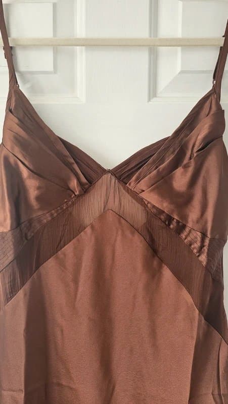 ASOS Design Asos design satin slip dress brown
