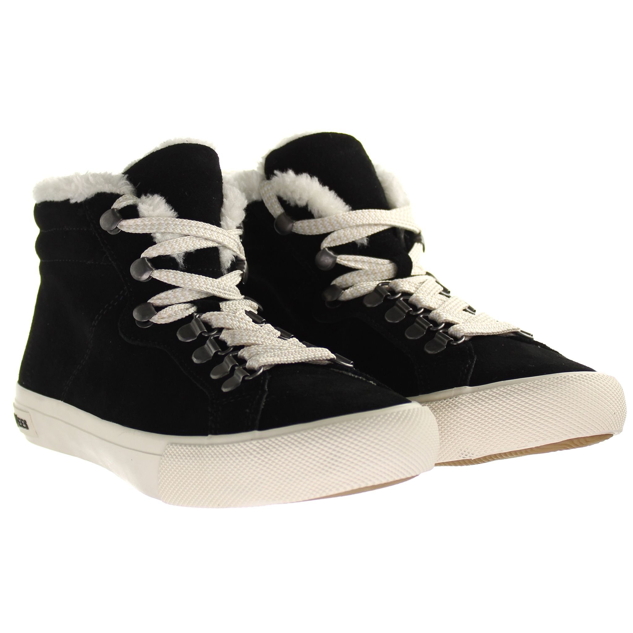 Seavees Seavees Women's Lace-Up Black Suede Leather Shoes - 2