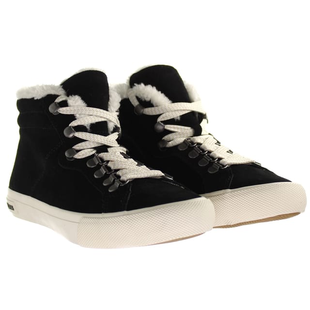 Seavees Seavees Women's Lace-Up Black Suede Leather Shoes - 2