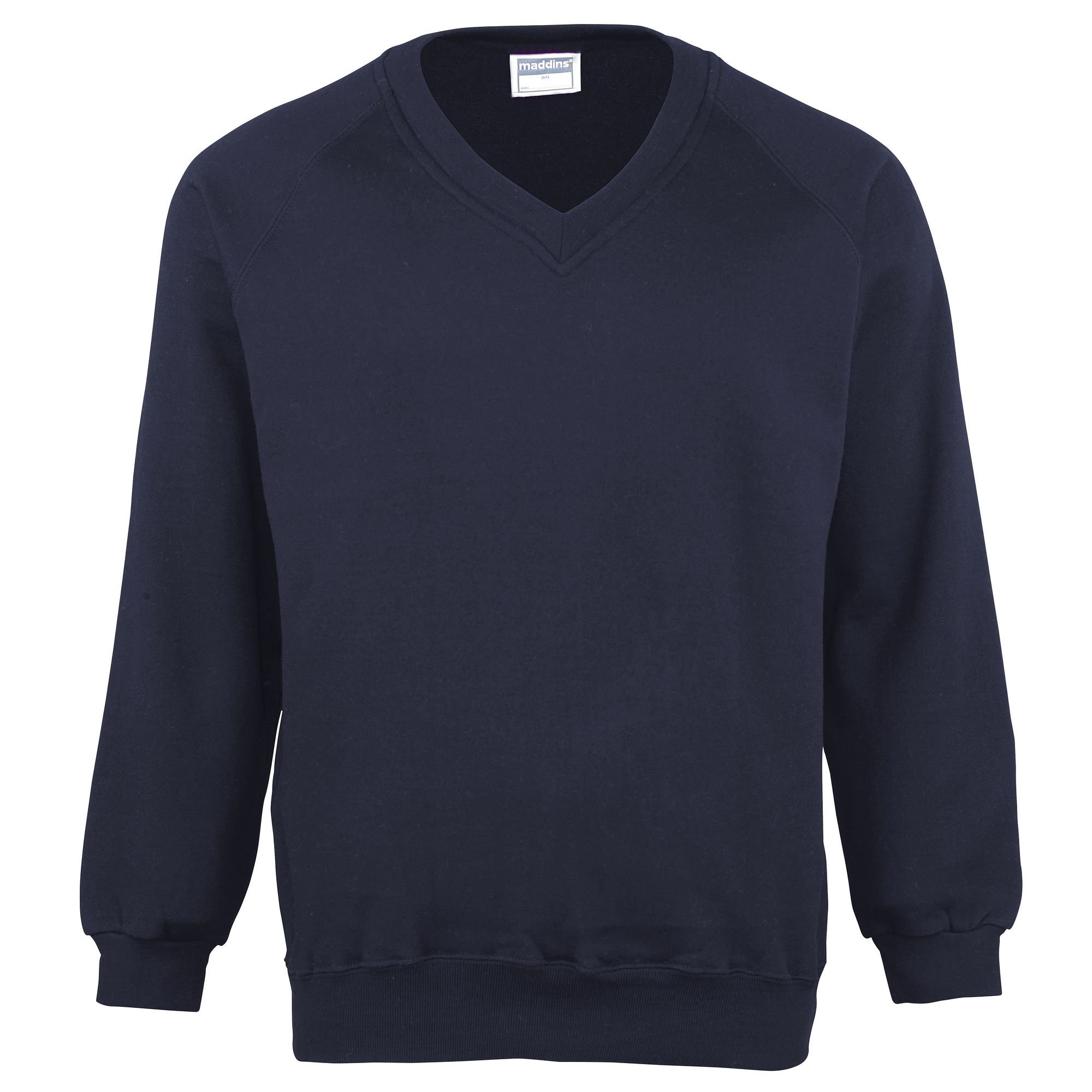 MADDINS Maddins Men's Coloursure V-Neck Sweatshirt in Navy - 2