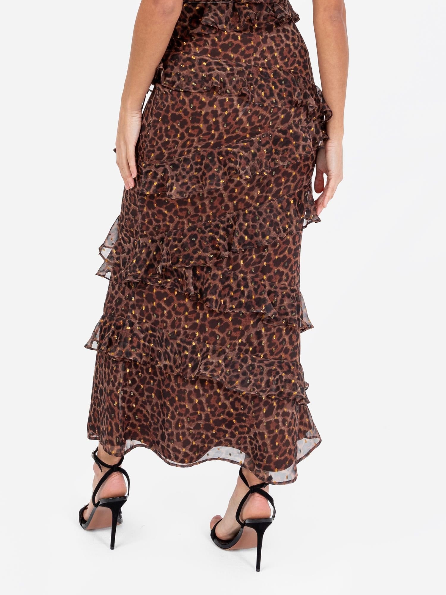 Anaya with Love Anaya with Love Women's Animal Print Maxi Skirt in Brown - 4