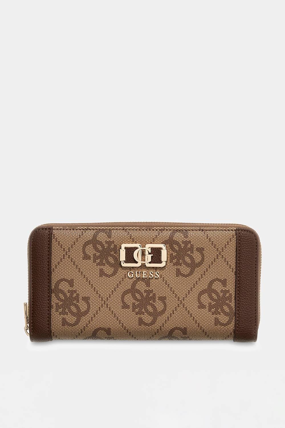 Guess Guess Women's Karnilla Logo Slg Large Zip Around Latte in Taupe - 2