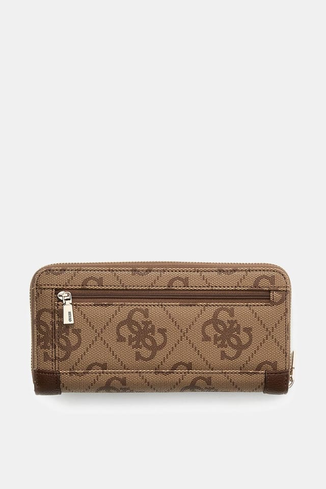 Guess Guess Women's Karnilla Logo Slg Large Zip Around Latte in Taupe - 2