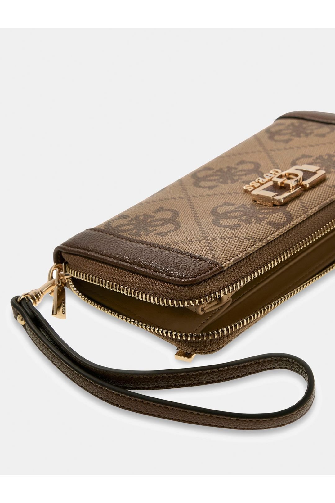 Guess Guess Women's Karnilla Logo Slg Large Zip Around Latte in Taupe - 3