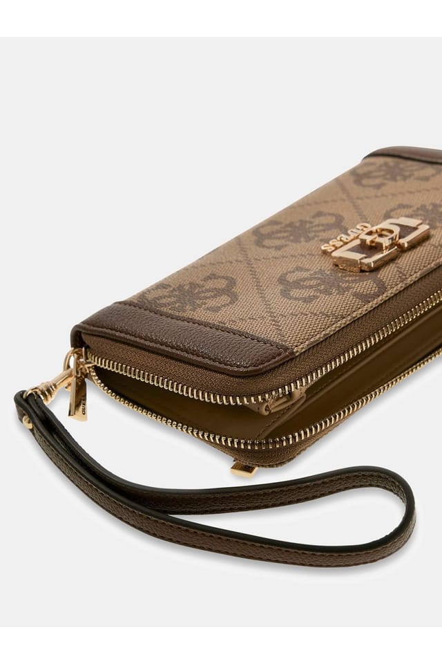 Guess Guess Women's Karnilla Logo Slg Large Zip Around Latte in Taupe - 3
