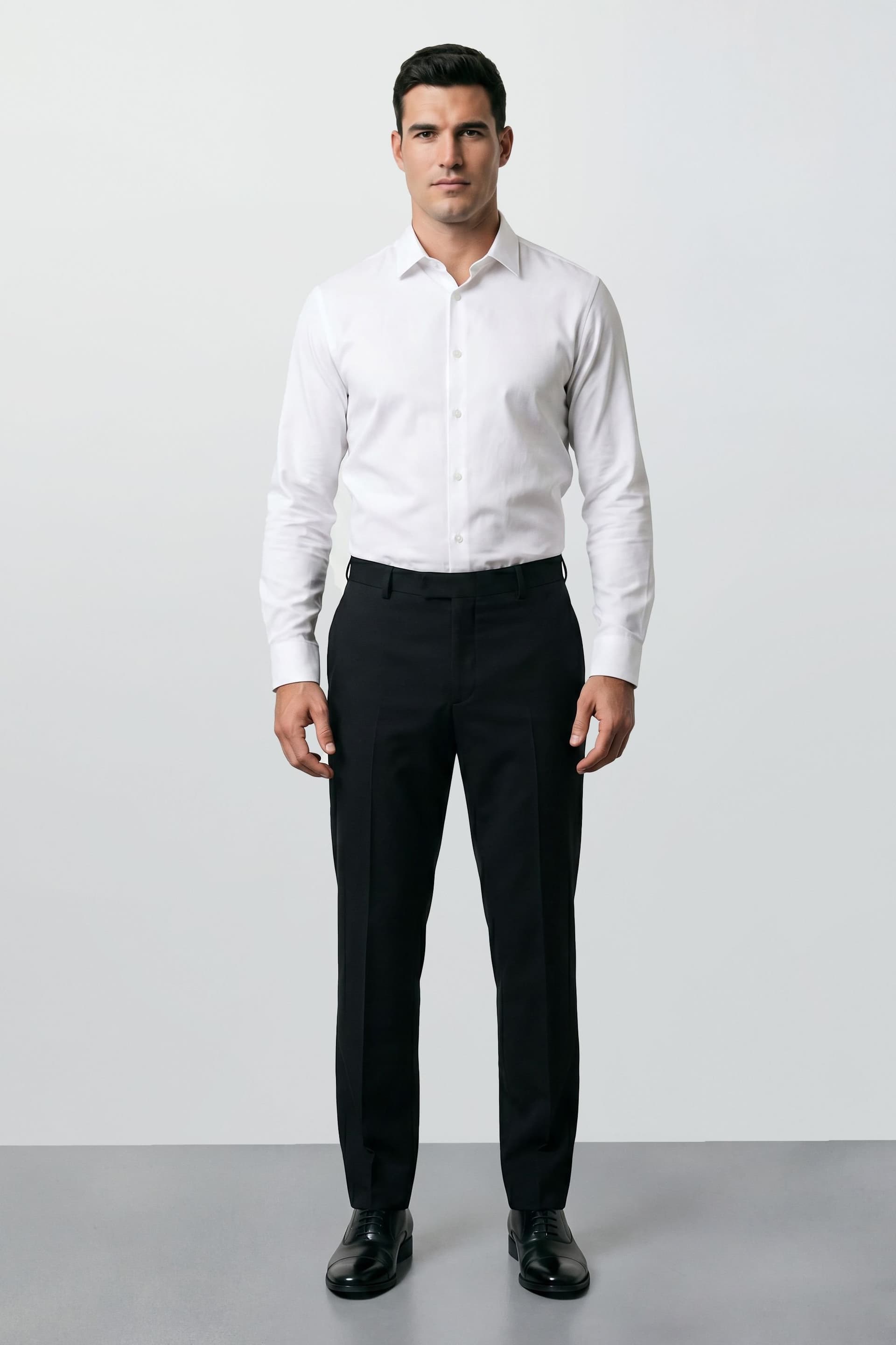 Burton Burton Men's Plus & Tall Black Essential Tuxedo Suit Trousers