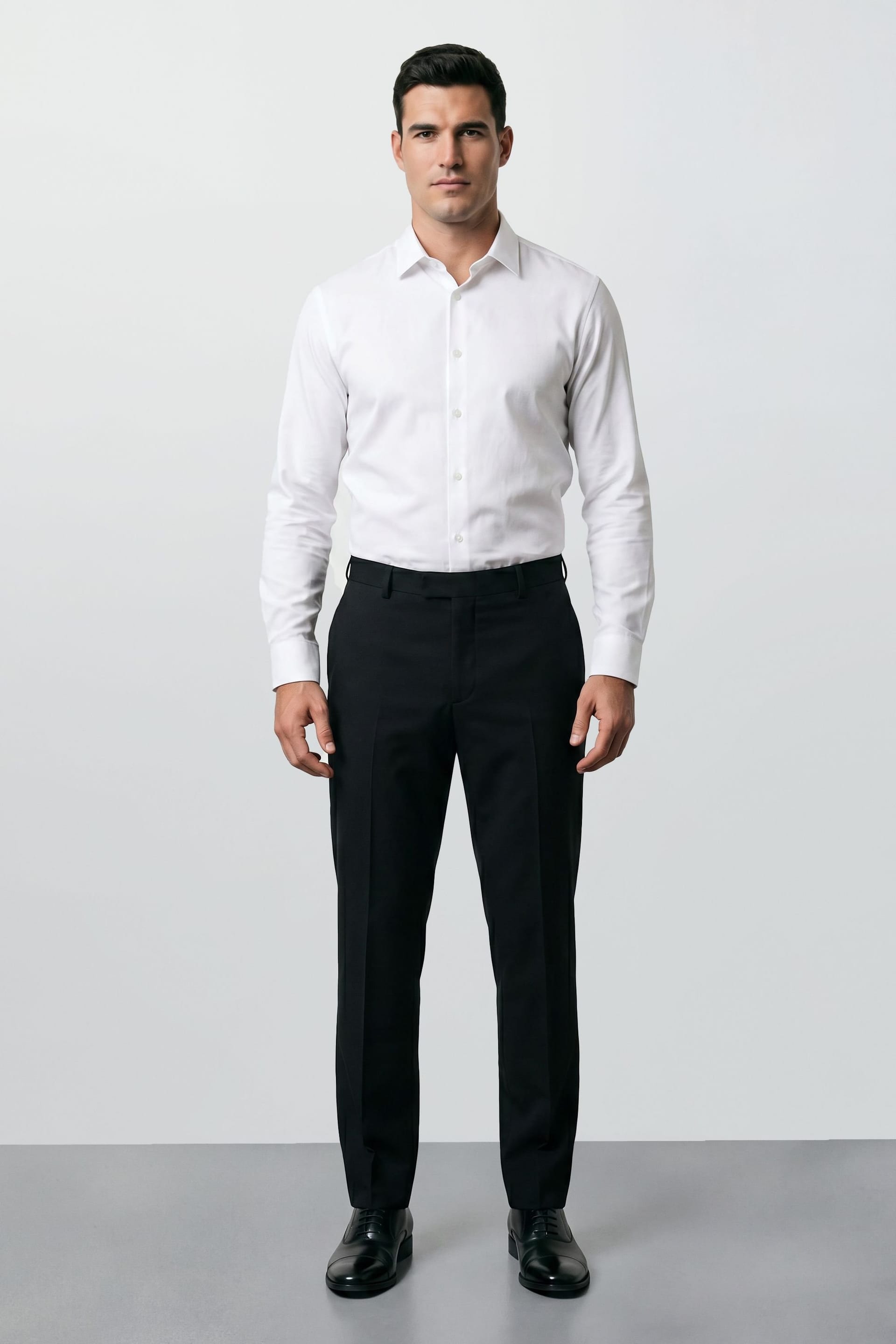 Burton Men's Plus & Tall Black Satin Tuxedo Suit Trousers