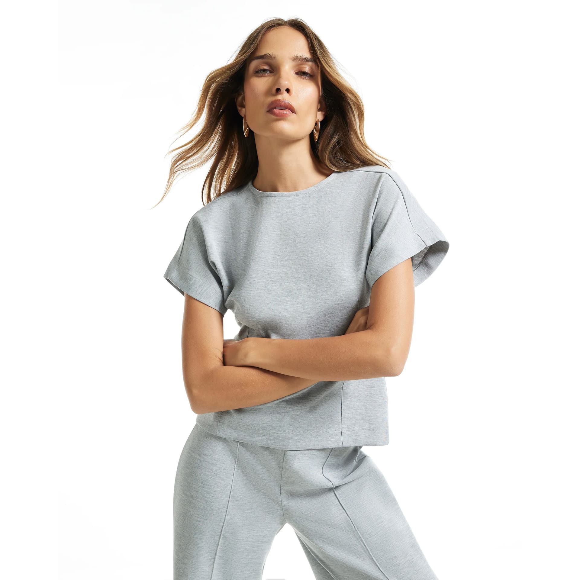 River Island River Island Womens Grey Interlock Top