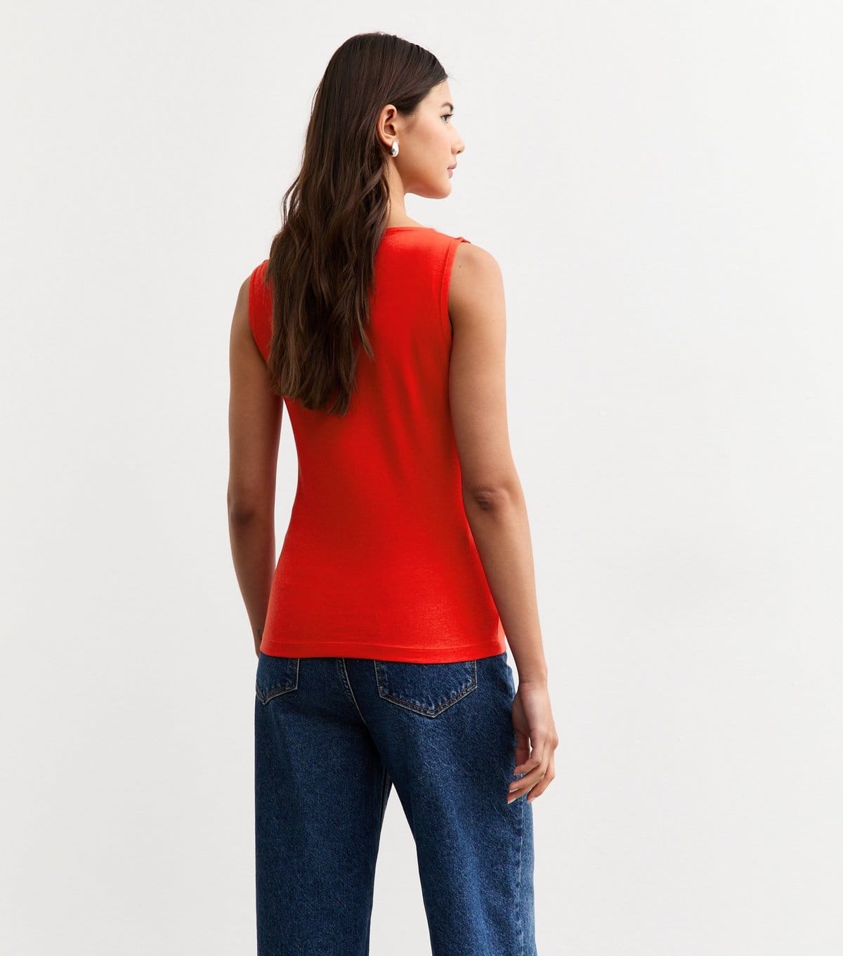 New Look Women's Red Slash Neck Vest New Look - 4