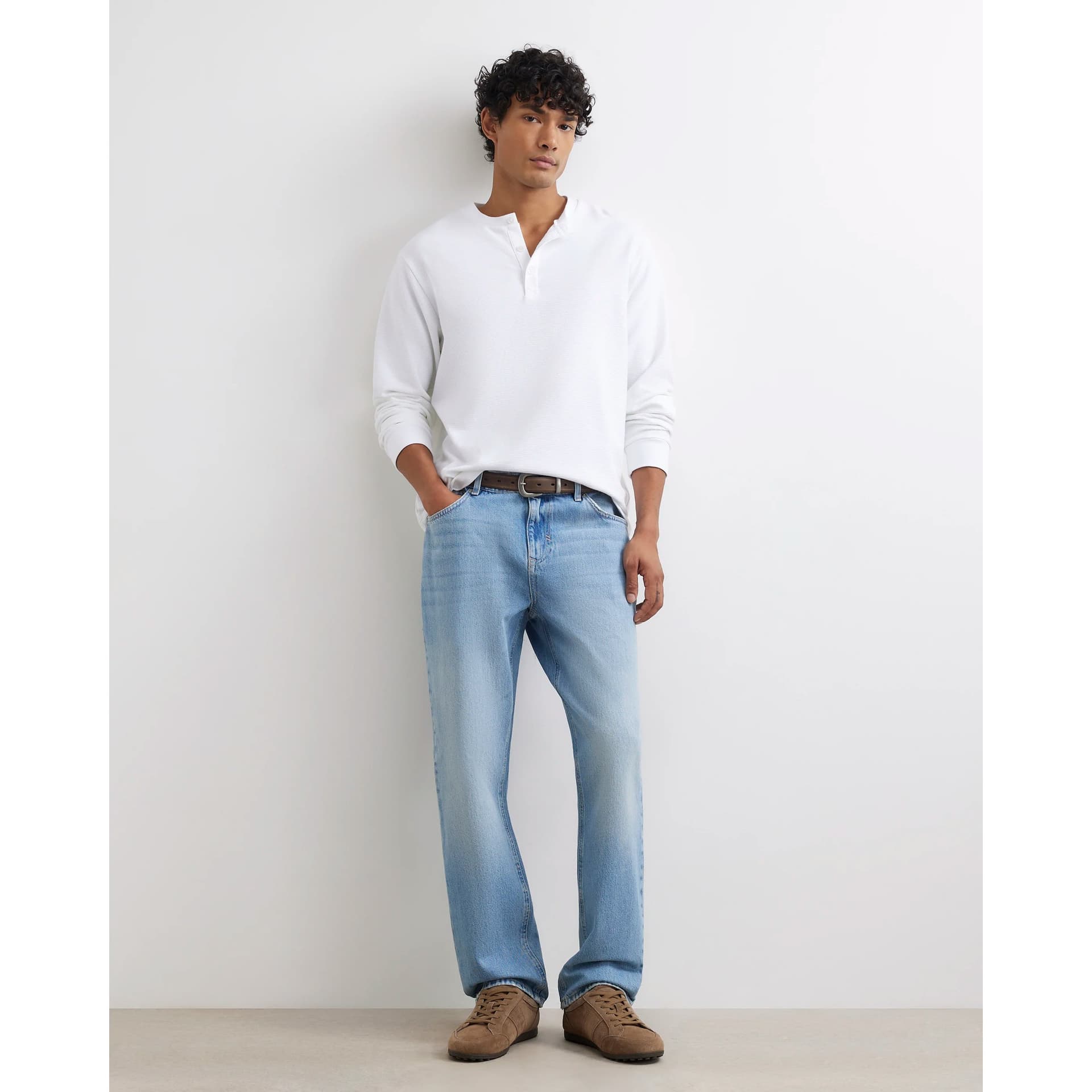 River Island Mens River Island Blue Straight Leg Jeans