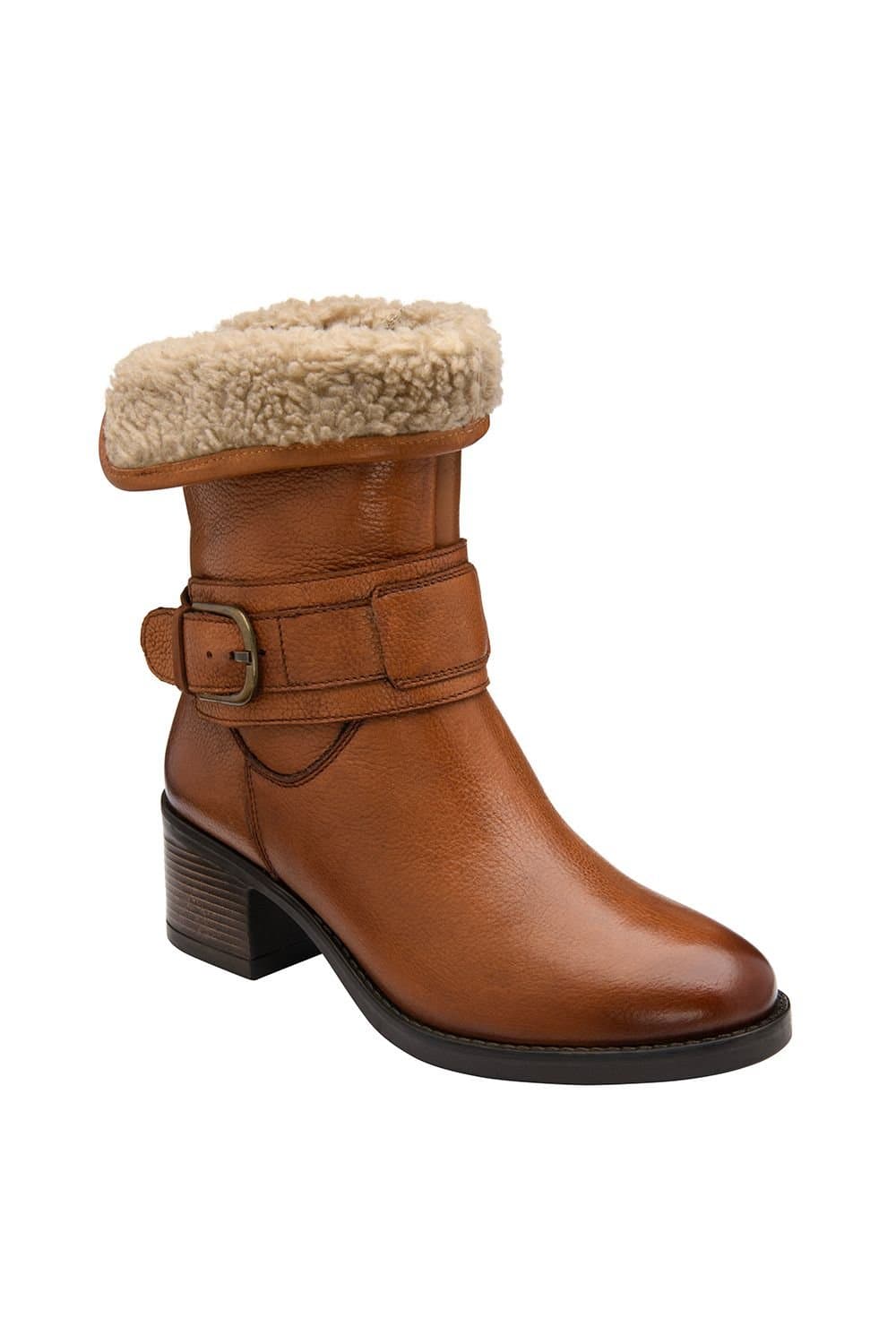 Lotus Lotus Women's 'Osmond' Heeled Mid-Calf Boots in Tan