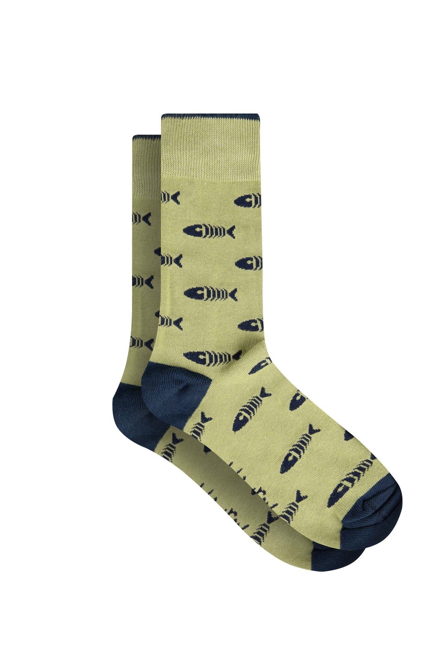 Weird Fish Weird Fish Men's Ronan Branded Bones Sock 3 Pack in Teal