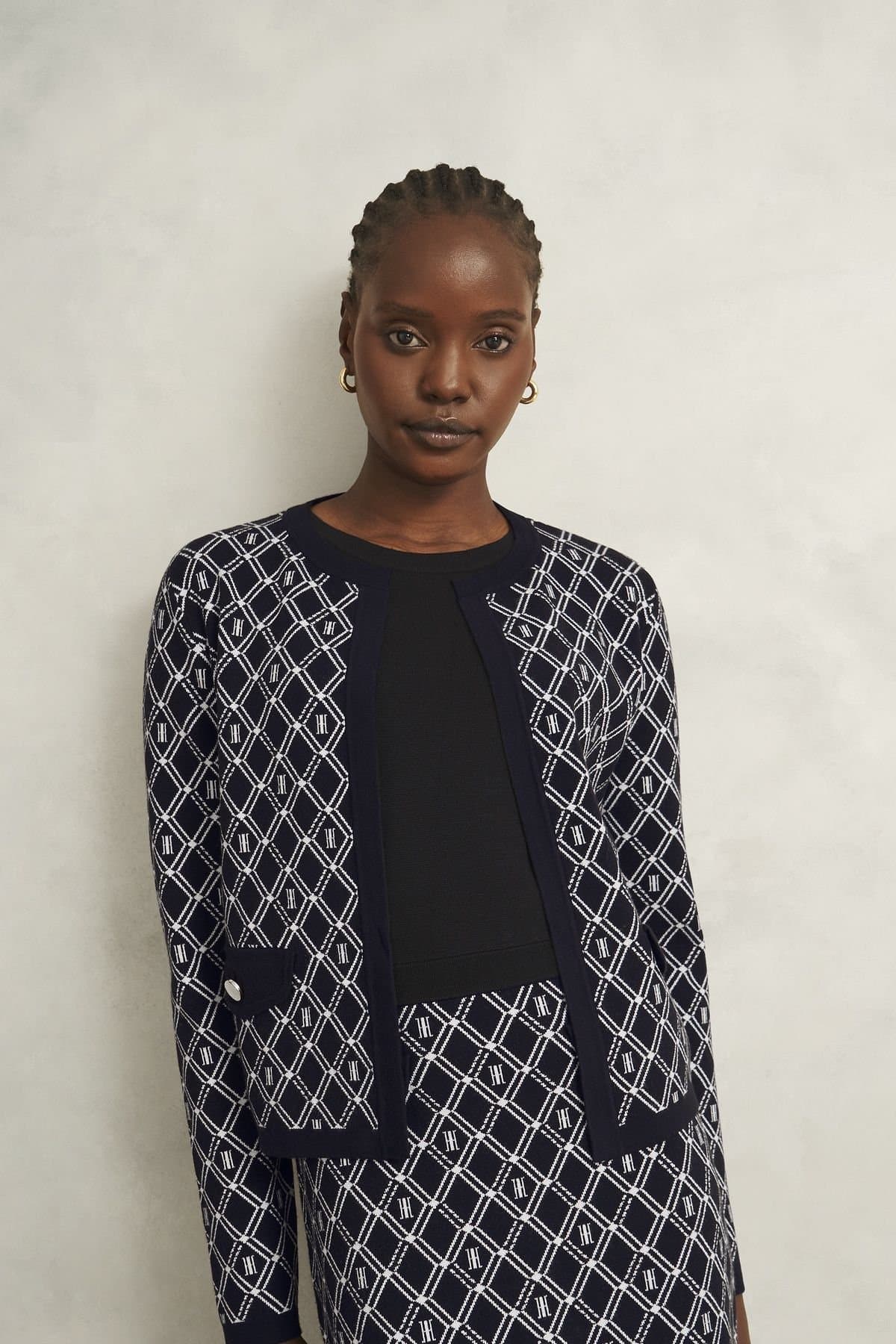 Hobbs London Hobbs London Dark Navy Knitted Jacket