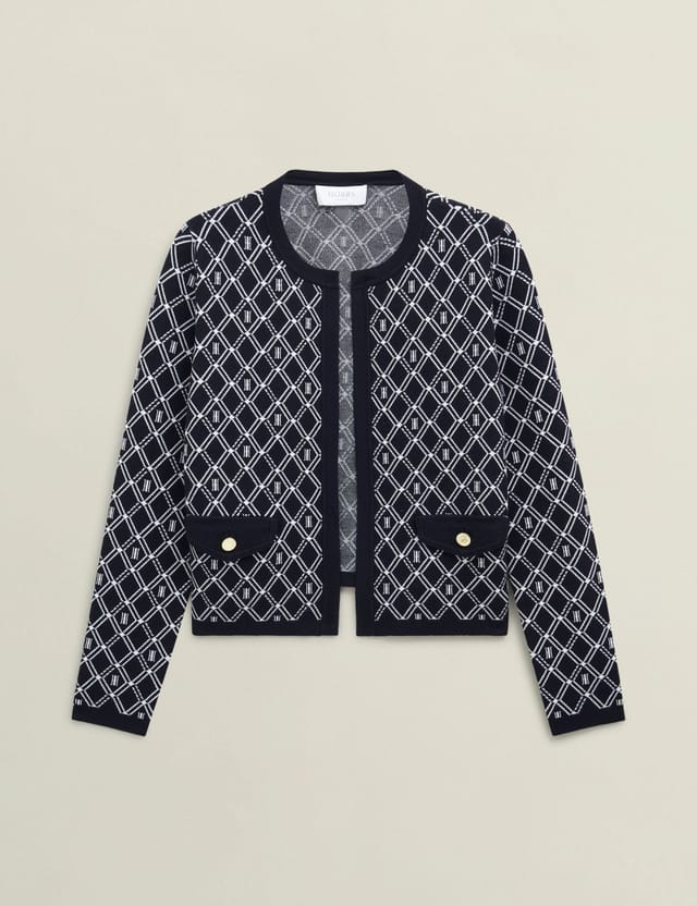 Hobbs London Hobbs London Women's Perrie Knitted Jacket in Dark Navy - 2