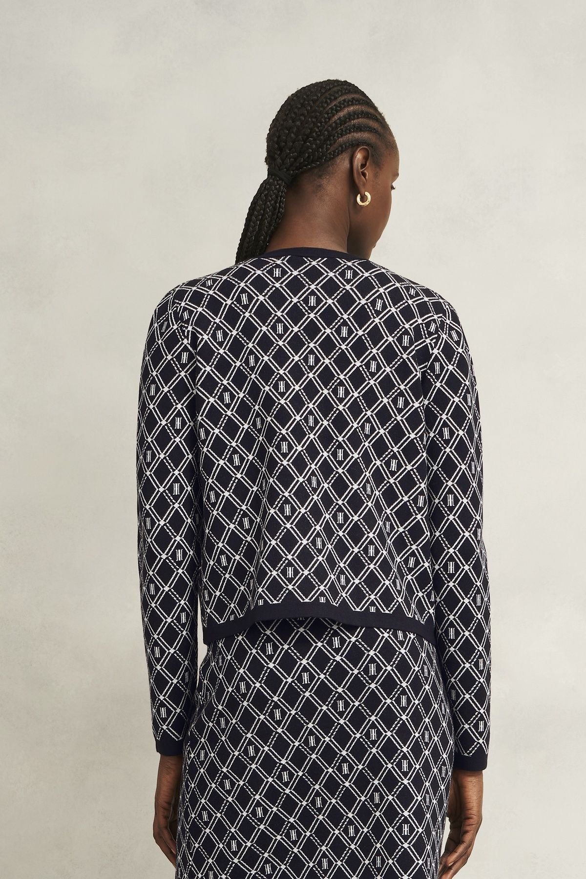 Hobbs London Hobbs London Women's Perrie Knitted Jacket in Dark Navy - 4